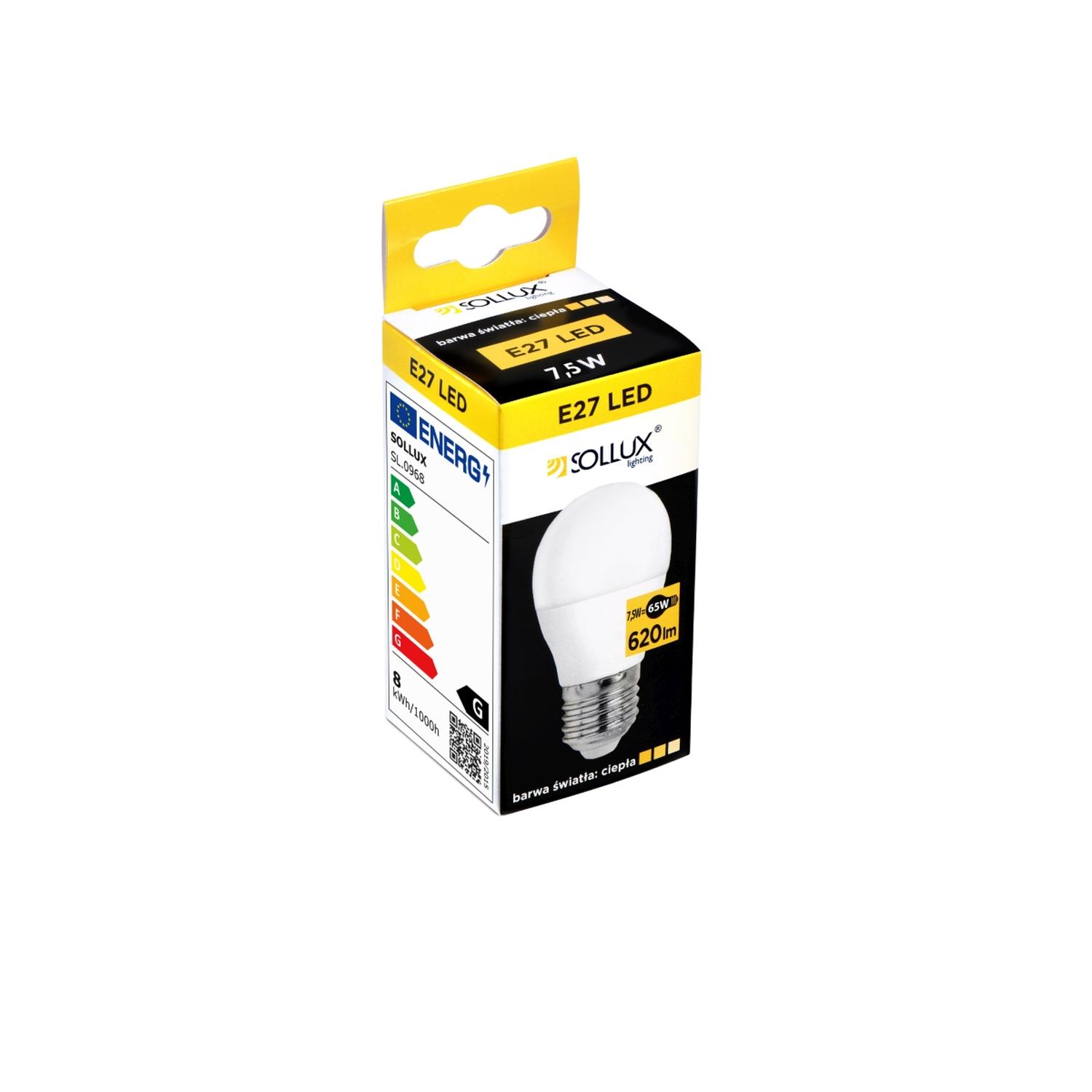 bombilla LED E27 3000K, 7,5W y 620lm, ideal para crear ambientes cálidos y acogedores. Eficiente y duradera, perfecta para cualquier espacio. ¡Ilumina tu hogar con calidad!