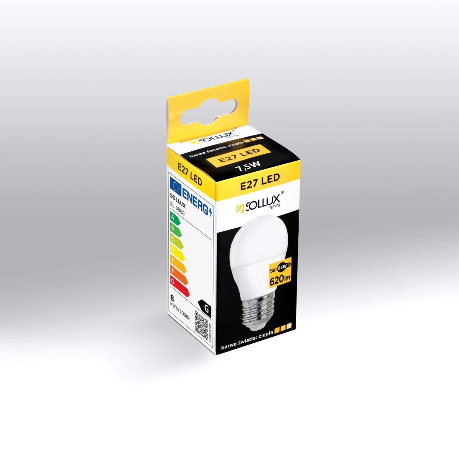 bombilla LED E27 3000K, 7,5W y 620lm, ideal para crear ambientes cálidos y acogedores. Eficiente y duradera, perfecta para cualquier espacio. ¡Ilumina tu hogar con calidad!