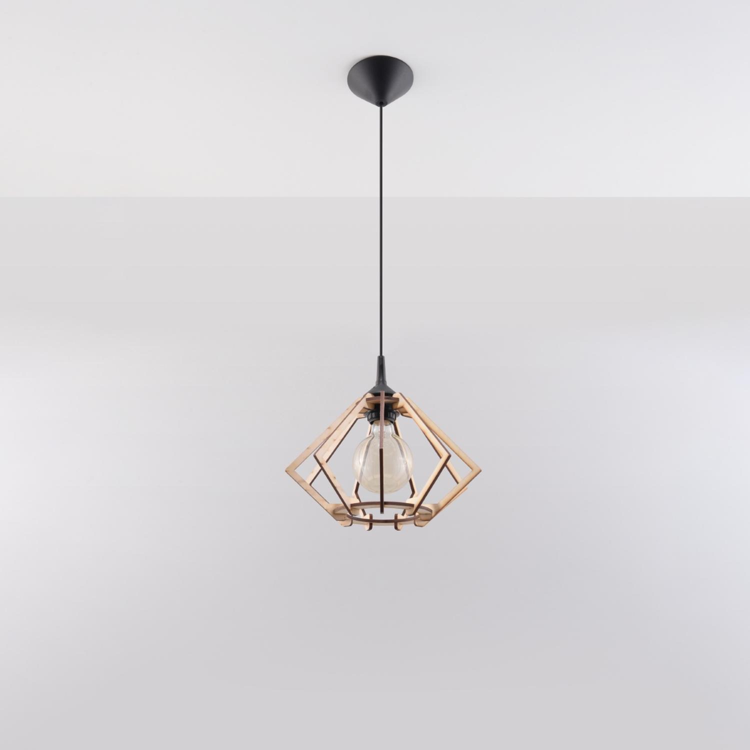 lámpara colgante POMPELMO de madera natural, ideal para aportar calidez y estilo a cualquier espacio. Su diseño elegante la convierte en el accesorio perfecto para tu hogar.