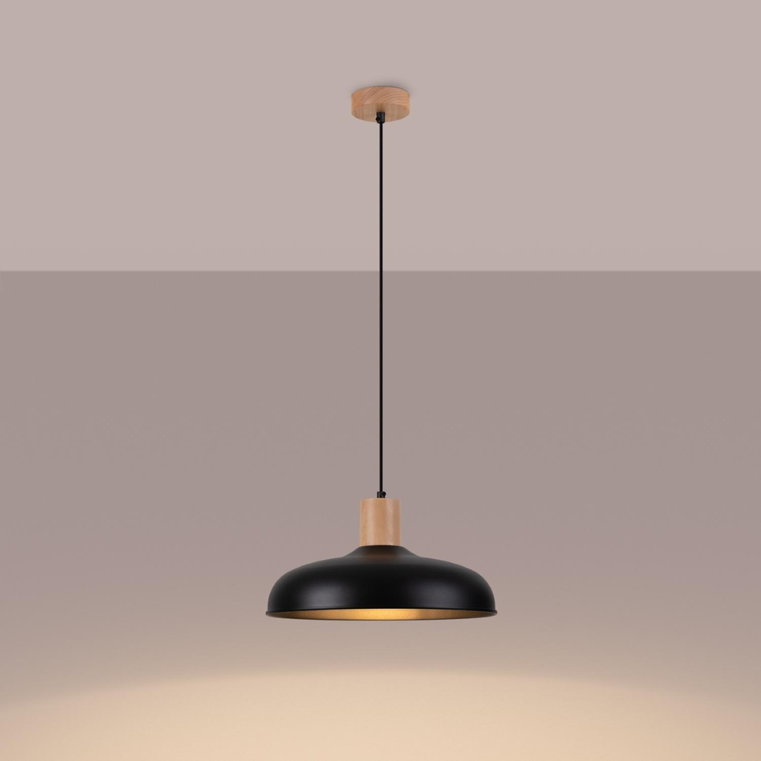 lámpara suspendida INDY en negro: aporta un aire moderno y elegante. Su diseño minimalista brilla en cualquier espacio, iluminando con estilo y creando ambientes únicos y sofisticados.