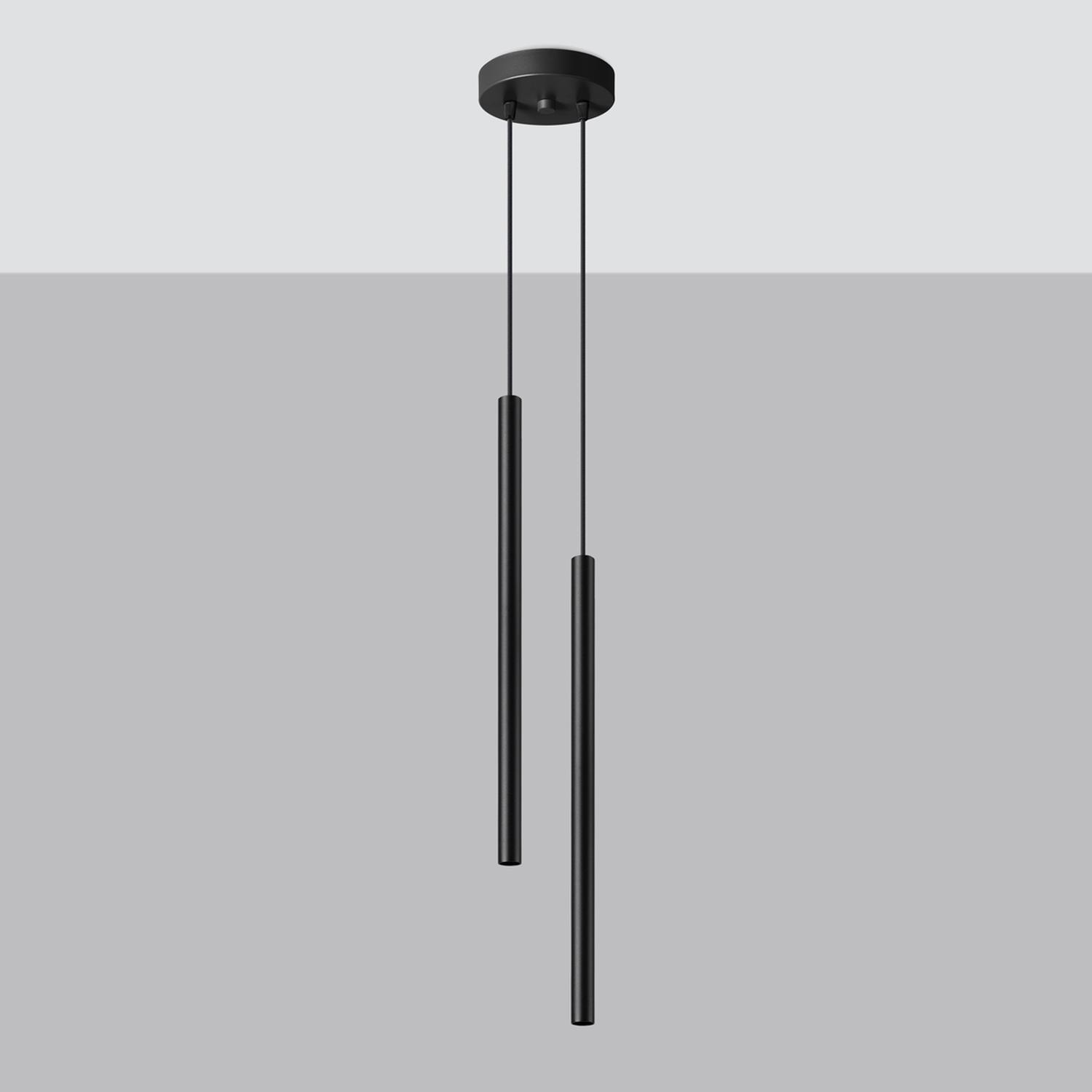 lámpara colgante PASTELO 2 en elegante negro. Ideal para iluminar y decorar tus espacios con estilo contemporáneo. Perfecta para el hogar o la oficina.