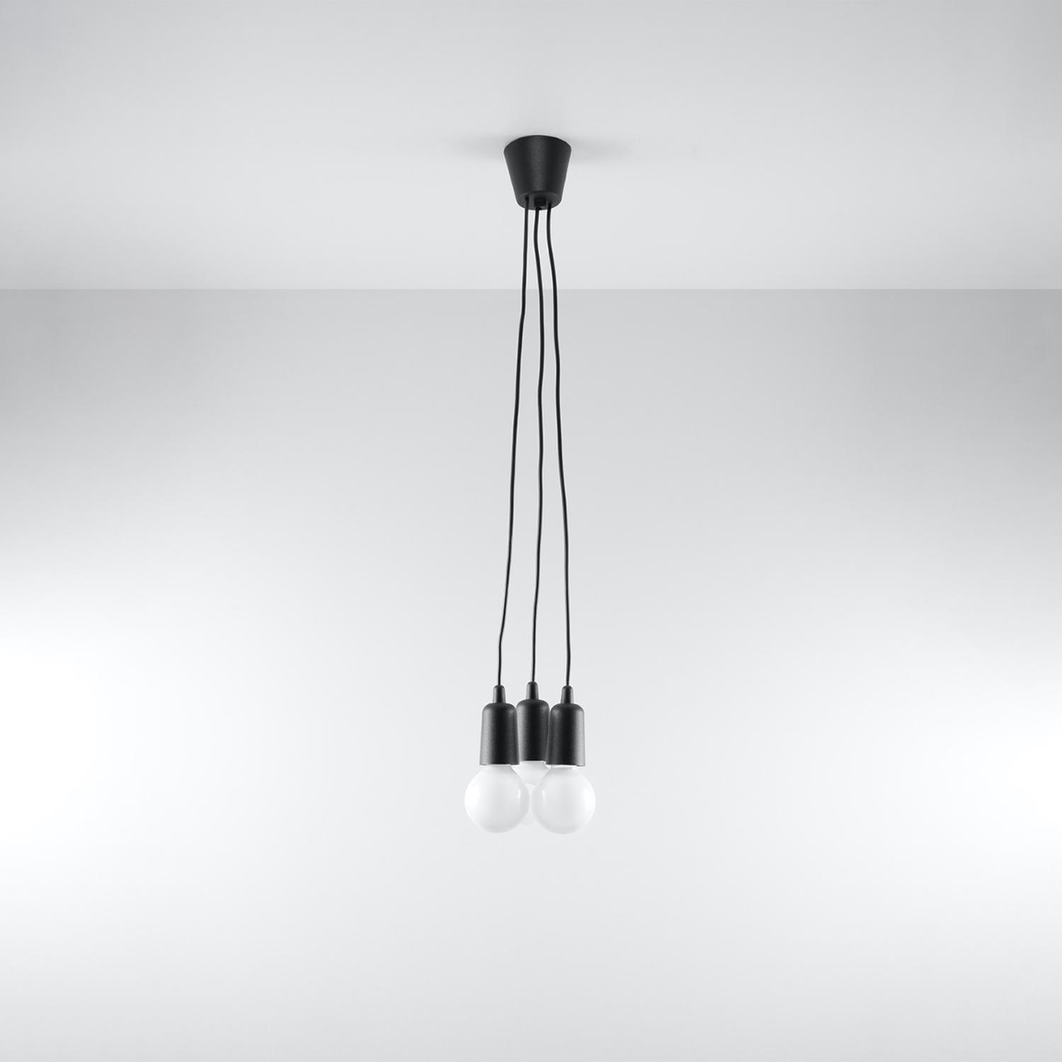 lámpara colgante DIEGO 3 negro: un diseño contemporáneo que ilumina y transforma tu espacio. Ideal para salones, comedores y oficinas, aporta estilo y elegancia a cualquier ambiente.