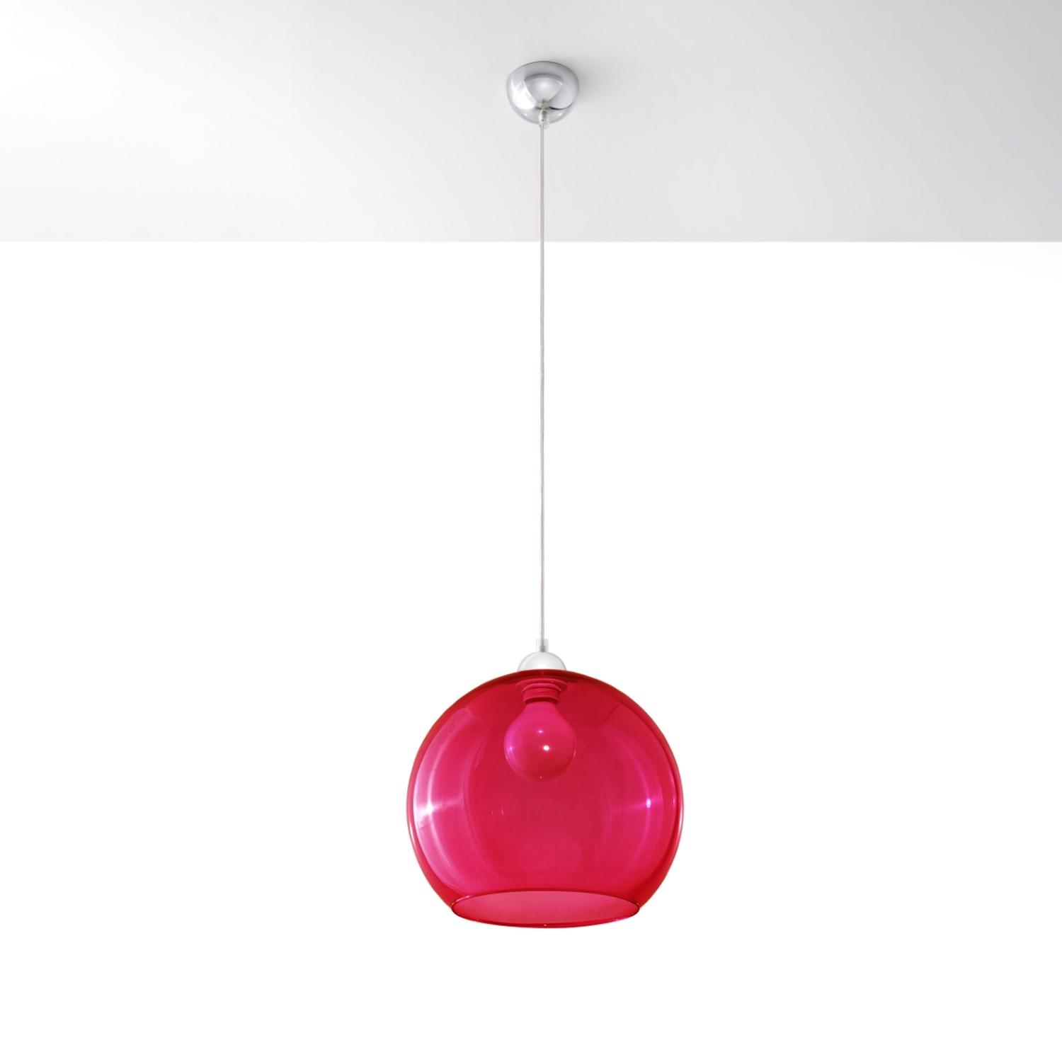 lámpara colgante BALL roja: un diseño moderno y audaz que ilumina tu espacio con estilo. Perfecta para darle un toque contemporáneo a cualquier habitación. Ideal para decorar.