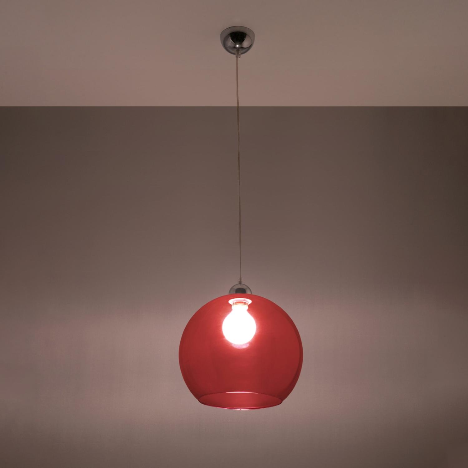 lámpara colgante BALL roja: un diseño moderno y audaz que ilumina tu espacio con estilo. Perfecta para darle un toque contemporáneo a cualquier habitación. Ideal para decorar.