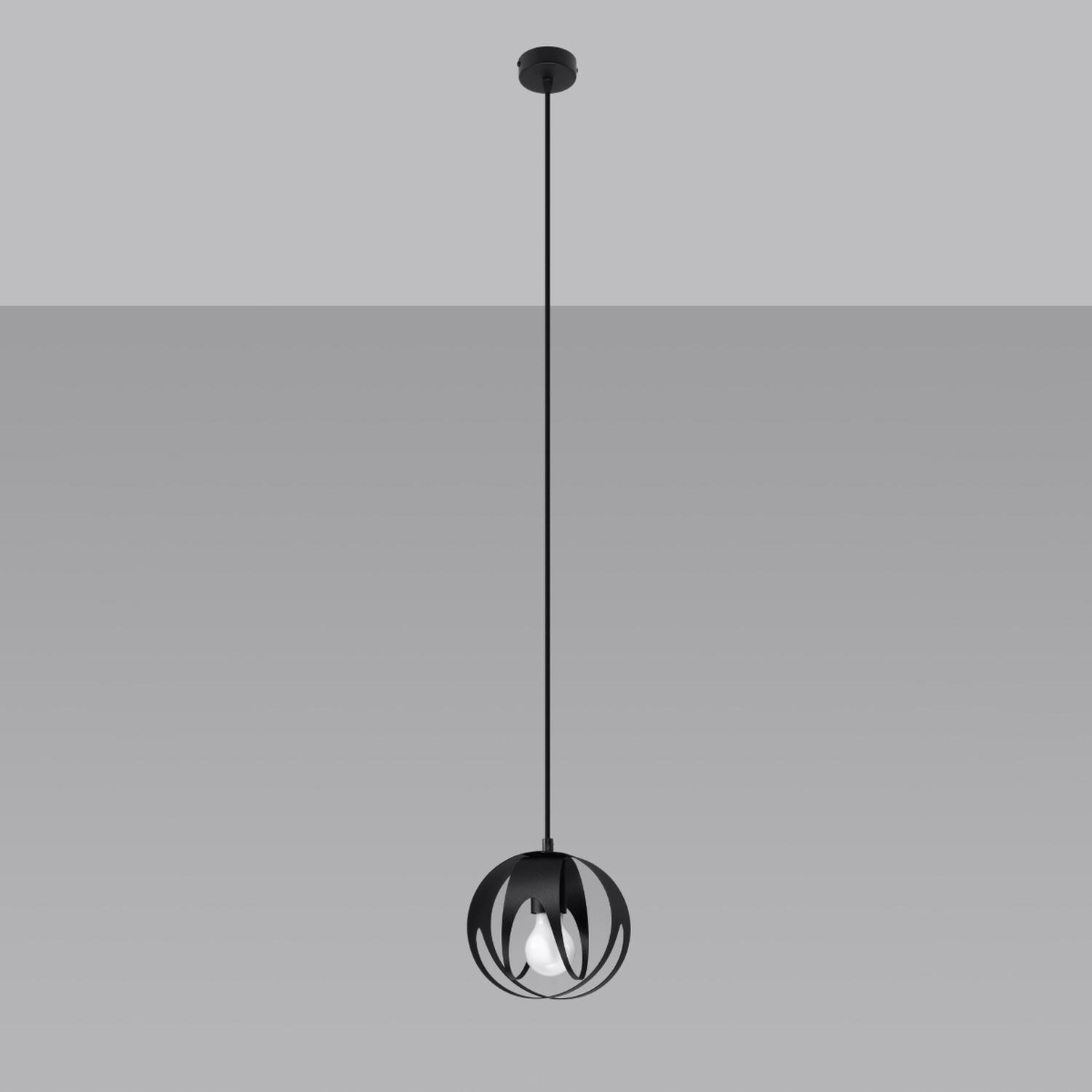 lámpara colgante TULOS 1 en elegante color negro, diseñada para iluminar y embellecer cualquier espacio. Su estilo moderno aporta un toque sofisticado ideal para tu decoración.