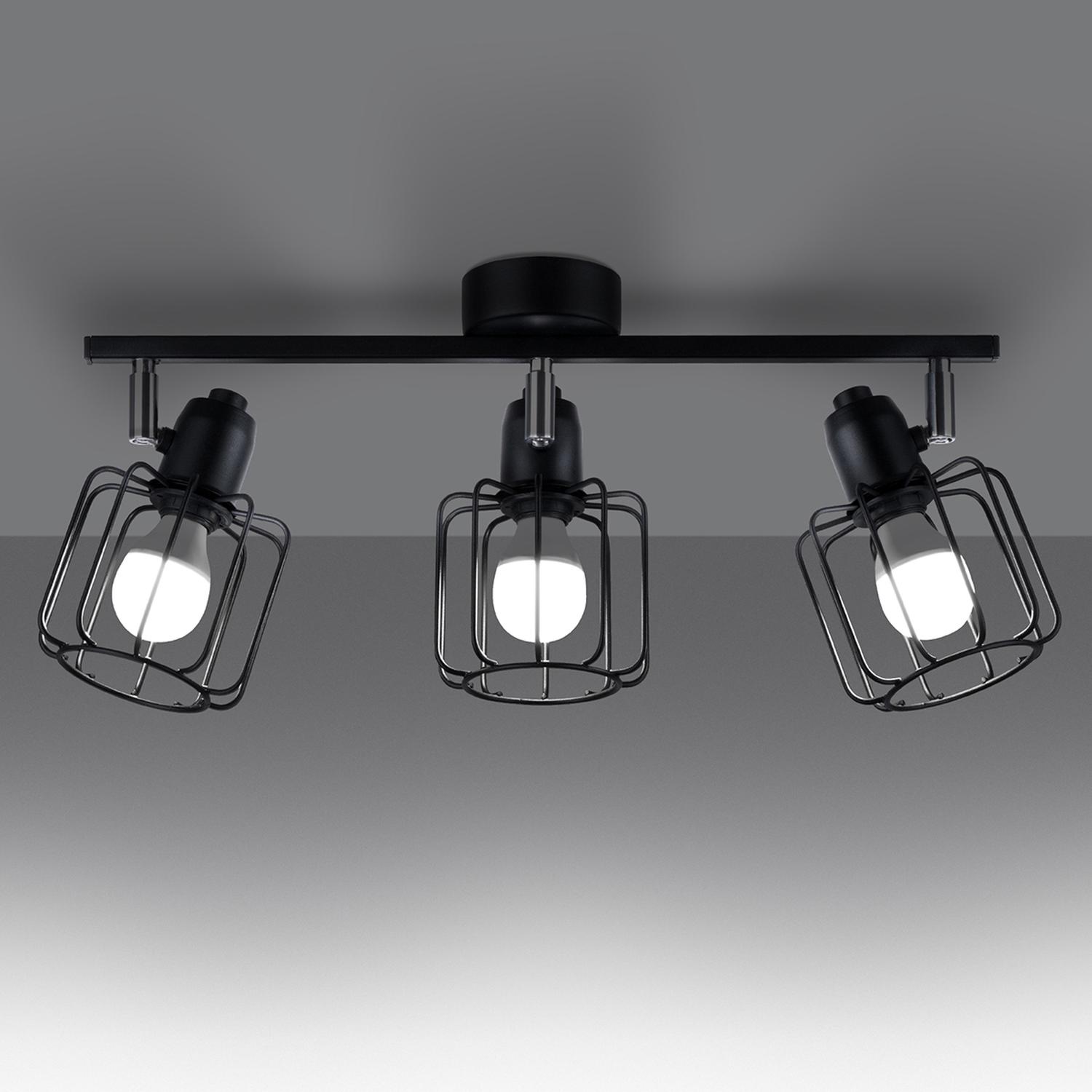 lámpara de techo BELUCI 3 en elegante color negro, perfecta para iluminar y transformar tus espacios. Diseño moderno que combina estilo y funcionalidad para cualquier ambiente.