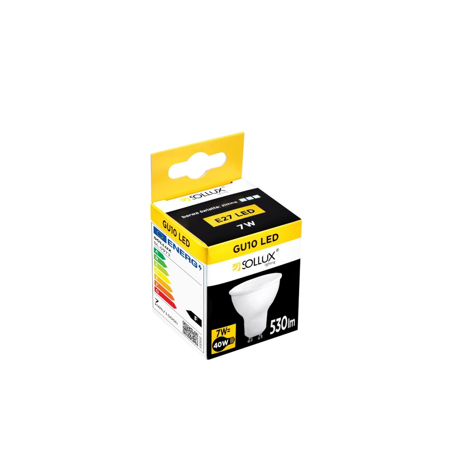 bombilla LED GU10 4000K, 7W y 530lm, ideal para iluminar con eficacia y eficiencia. Su luz blanca neutra realza cualquier espacio, perfecta para el hogar o la oficina.