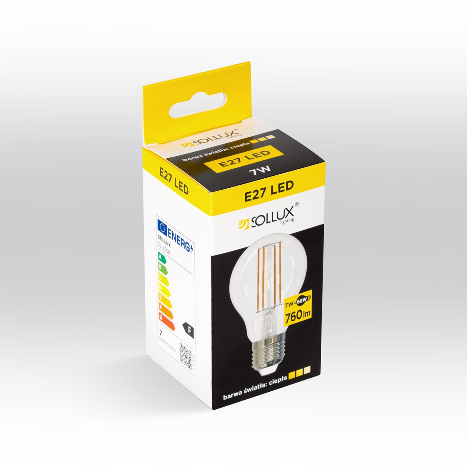 bombilla LED E27, 3000K, 7W, 760lm. Crea ambientes acogedores con luz cálida y ahorra energía. Ideal para cualquier habitación de tu hogar. Duradera y eficiente para tu confort.