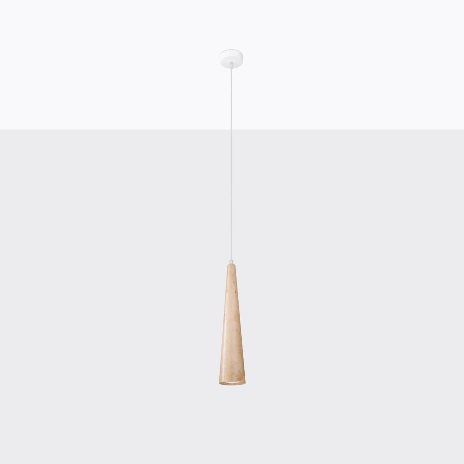 lámpara colgante SULA 1: elegancia en madera natural. Ideal para iluminar y realzar tu espacio, aportando calidez y un toque moderno a tu decoración. Perfecta para cualquier ambiente.