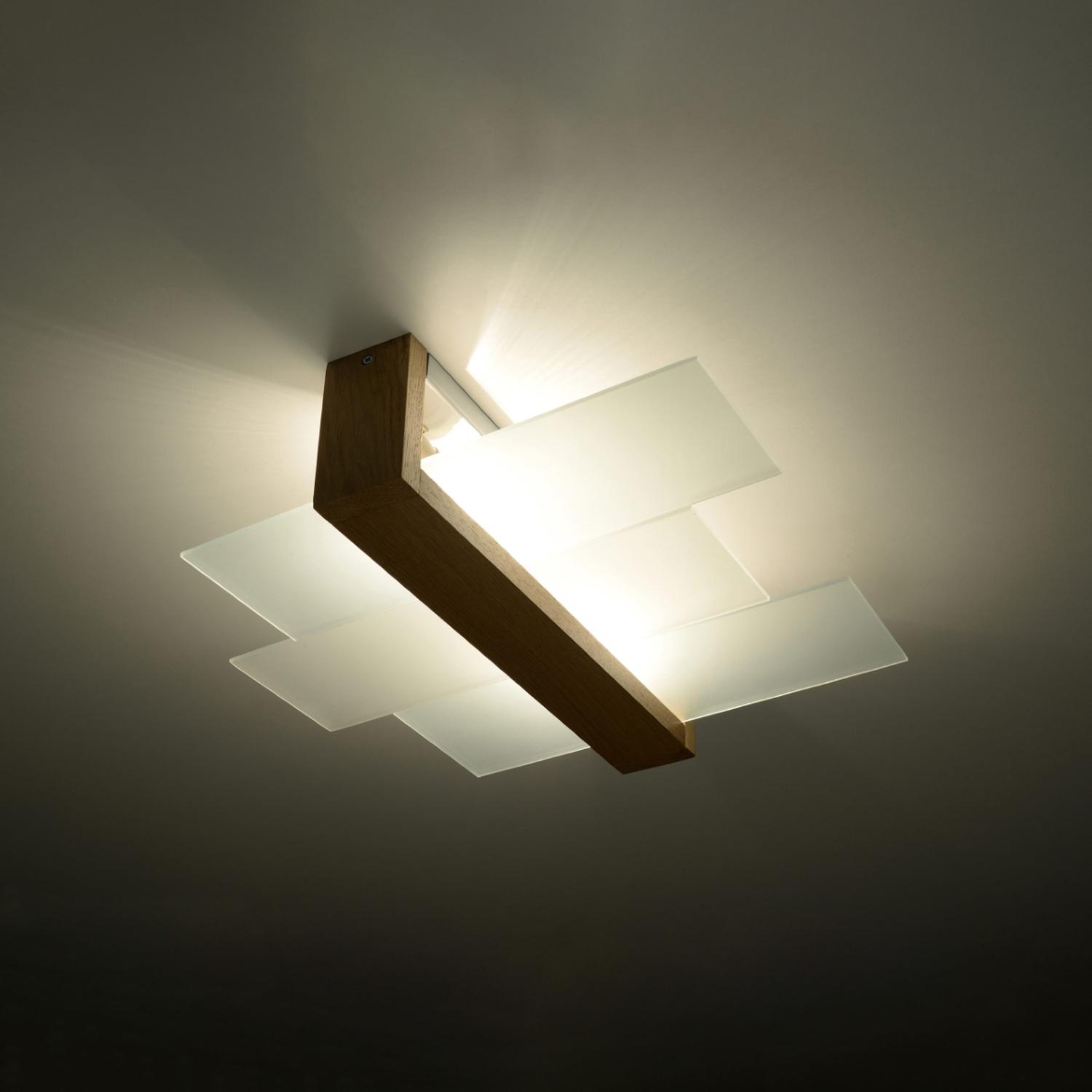 lámpara de techo FENIKS 2 en elegante madera natural, perfecta para iluminar tus espacios con un toque cálido y moderno. Ideal para cualquier ambiente y decoración.