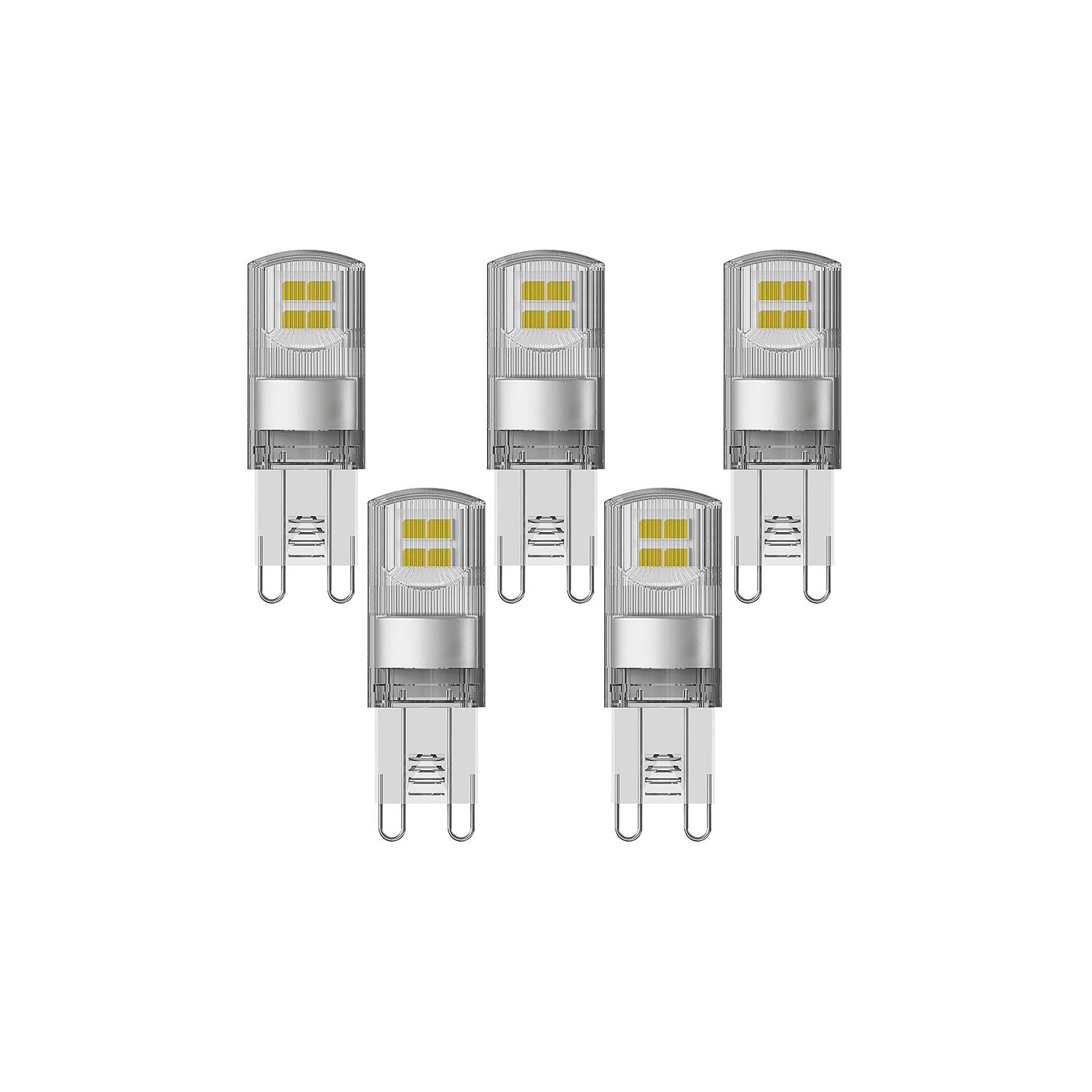 pack de 5 lámparas G9 base 4,2W 2700k led pim 