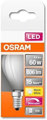  LED Retrofit CLASSIC P DIM Bombilla LED , Casquillo E14 , 2700 K , 6,50 W , Equivalente a 60W , Blanco cálido