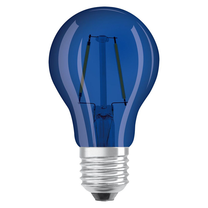  Lámpara LED de cristal azul standard, lámpara E27 2,5w decorativa