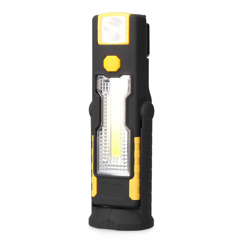 lINTERNA LED COB XL DOBLE FUNCION 1LED 3W + 1 LED 1W CON GANCHO + IMAN 3xAAA (PILAS INCLUIDAS) 