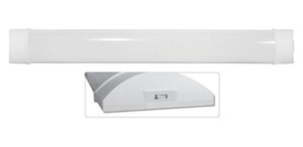 regleta LED Superficie 60cm 18W 230V, con Interruptor para Cambio CCT (3000K-4000K-6500K) (18W 1680Lm, Blanco)