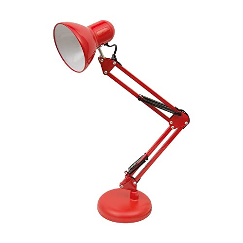 flexo Mini Lujo E-27 60W en color rojo. Ideal para iluminar con estilo y elegancia, perfectos para cualquier ambiente moderno.