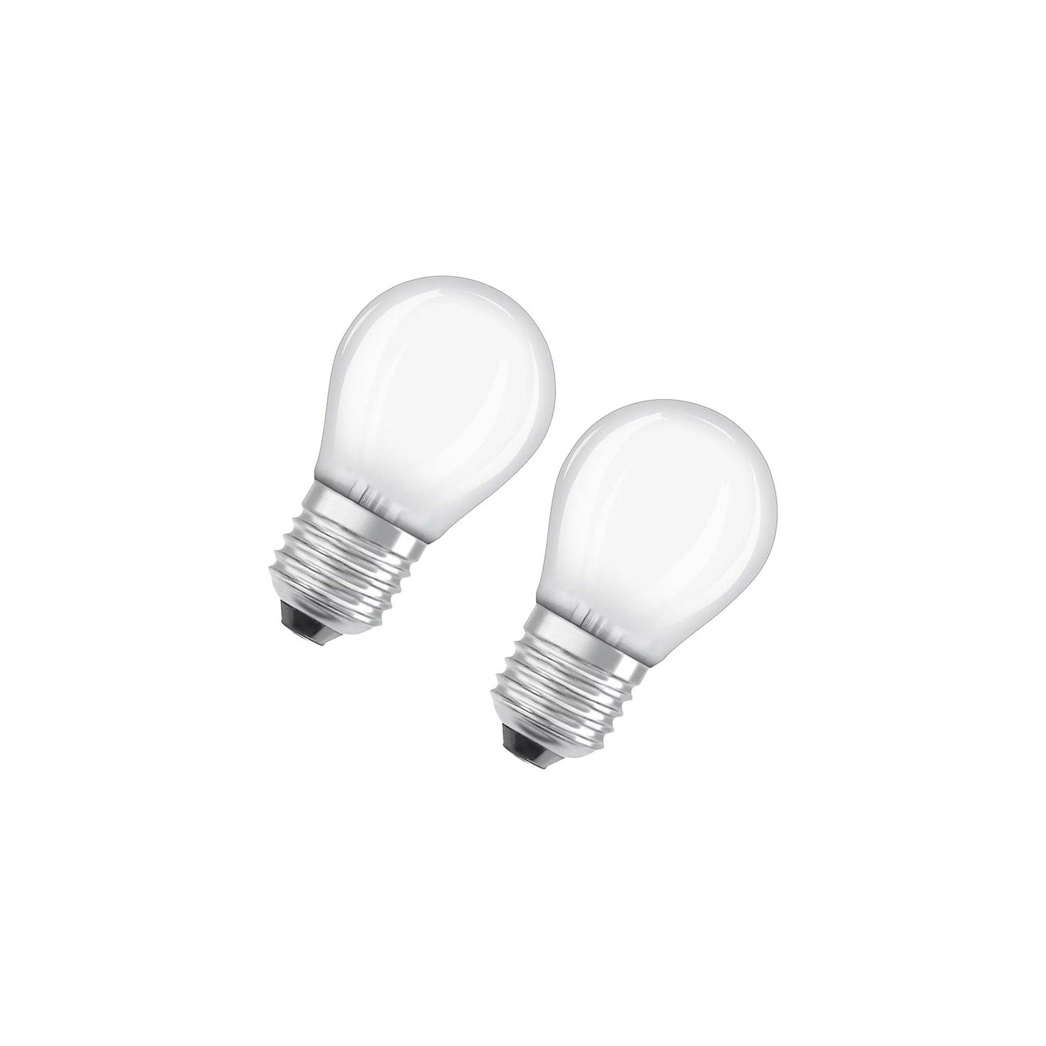 paquete de 2 lámparas E27 4000K 4W lámparas esféricas led mate 