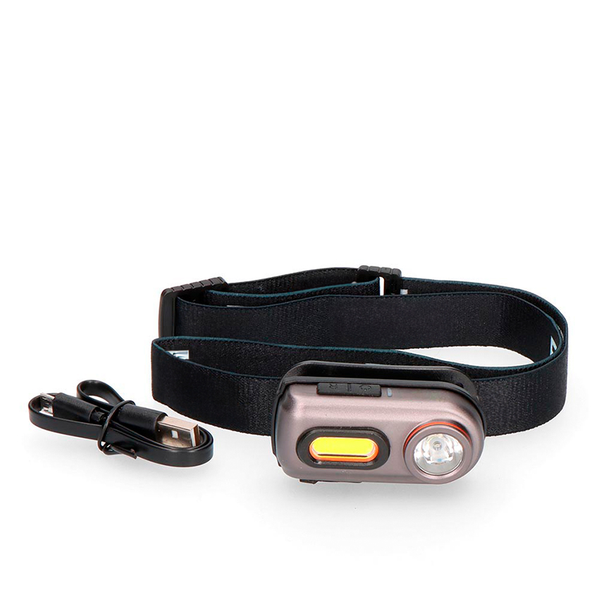  Linterna frontal recargable, linterna de 2 LEDS frontal, linterna 3W + 5W